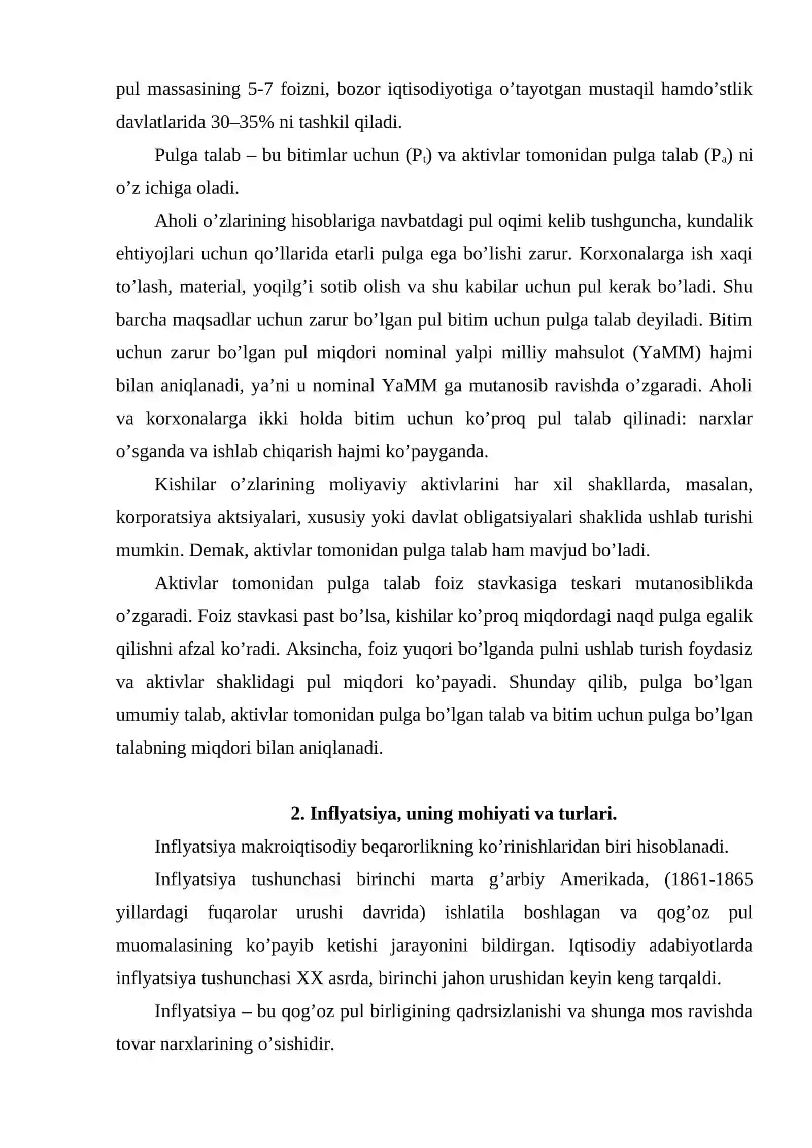 Pul muomalasi 4