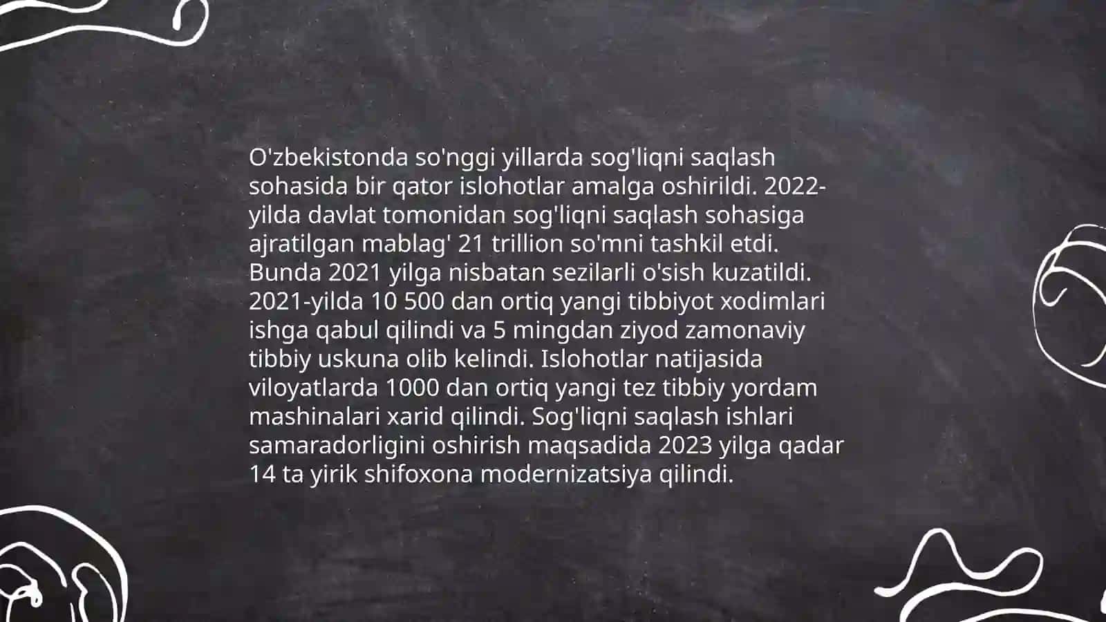 Oʻzbekiston Respublikasidagi ijtimoiy sohadagi islohotlar 4