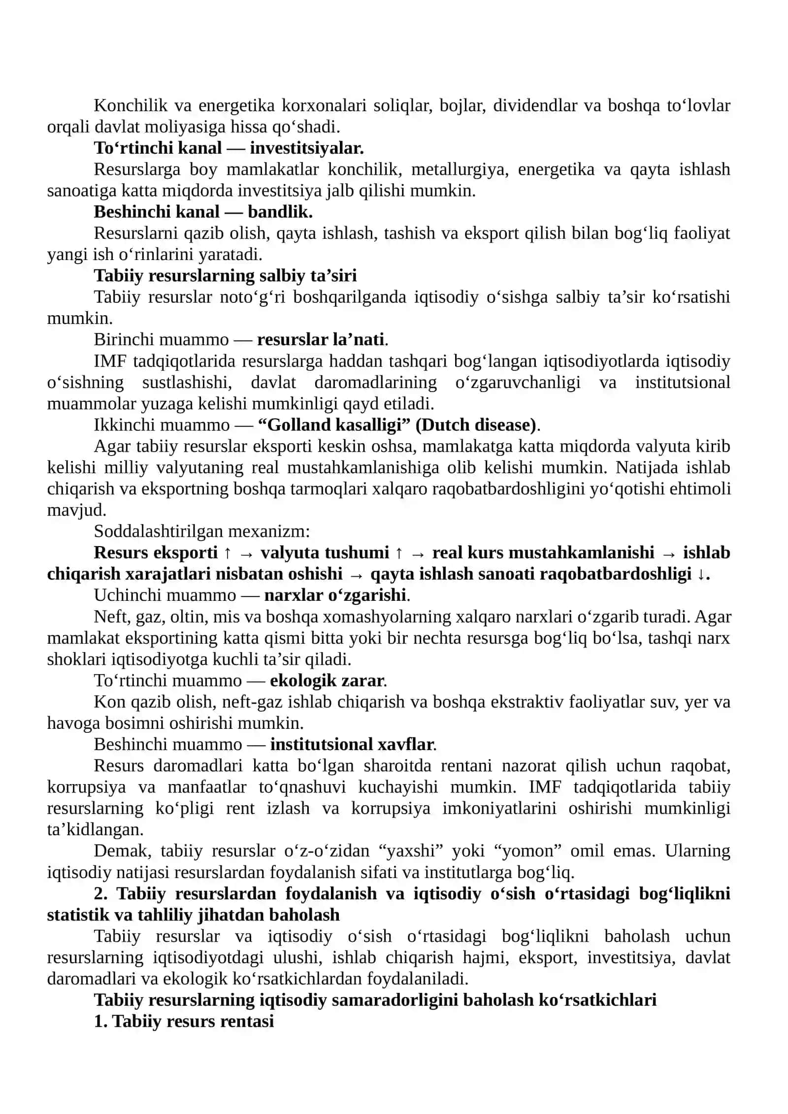 Tabiiy Resurslar va Barqaror Iqtisodiy O‘sish O‘rtasidagi Bog‘liqni Tadqiq Etish 4