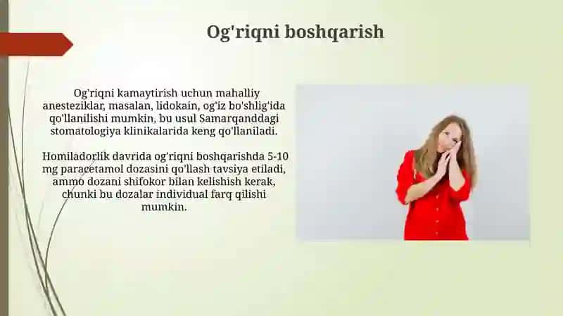 Homiladorlik va stomatologik kasalliklar 4