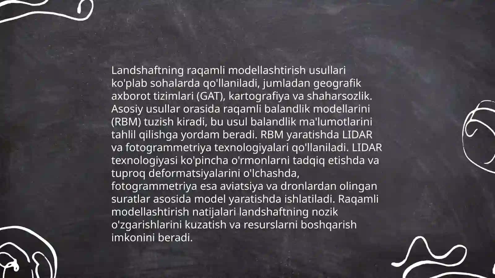 Landshaftlarni oʻrganishda modellashtirish va landshaftlarning maxsus faoliyati haqida maʼlumot 4