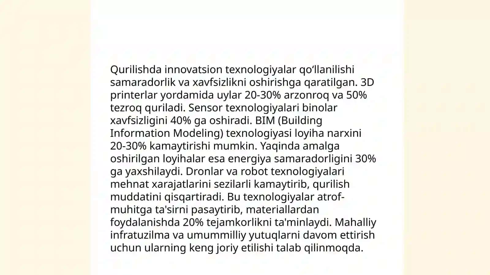 Rajabova Maftuna Qurilish iqtisodiyoti 4