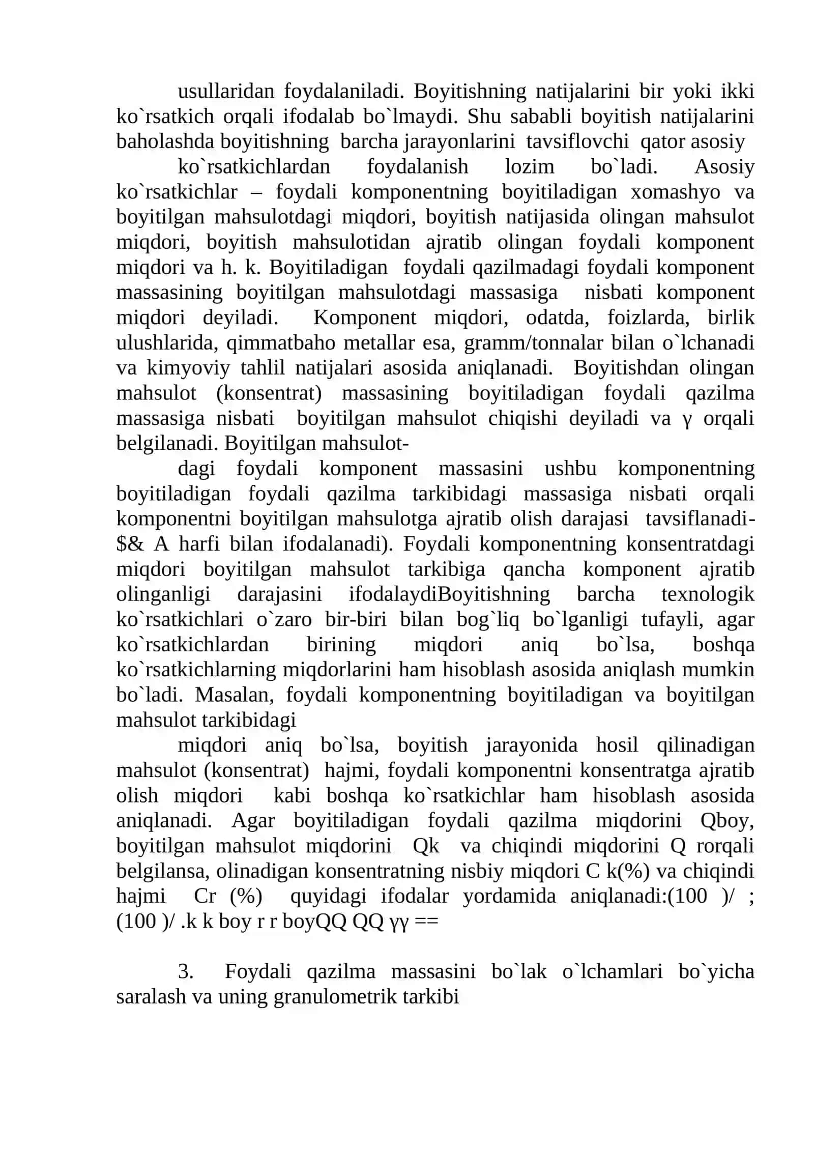Foydali qazilmalarni qayta ishlash va boyitish asoslari 4