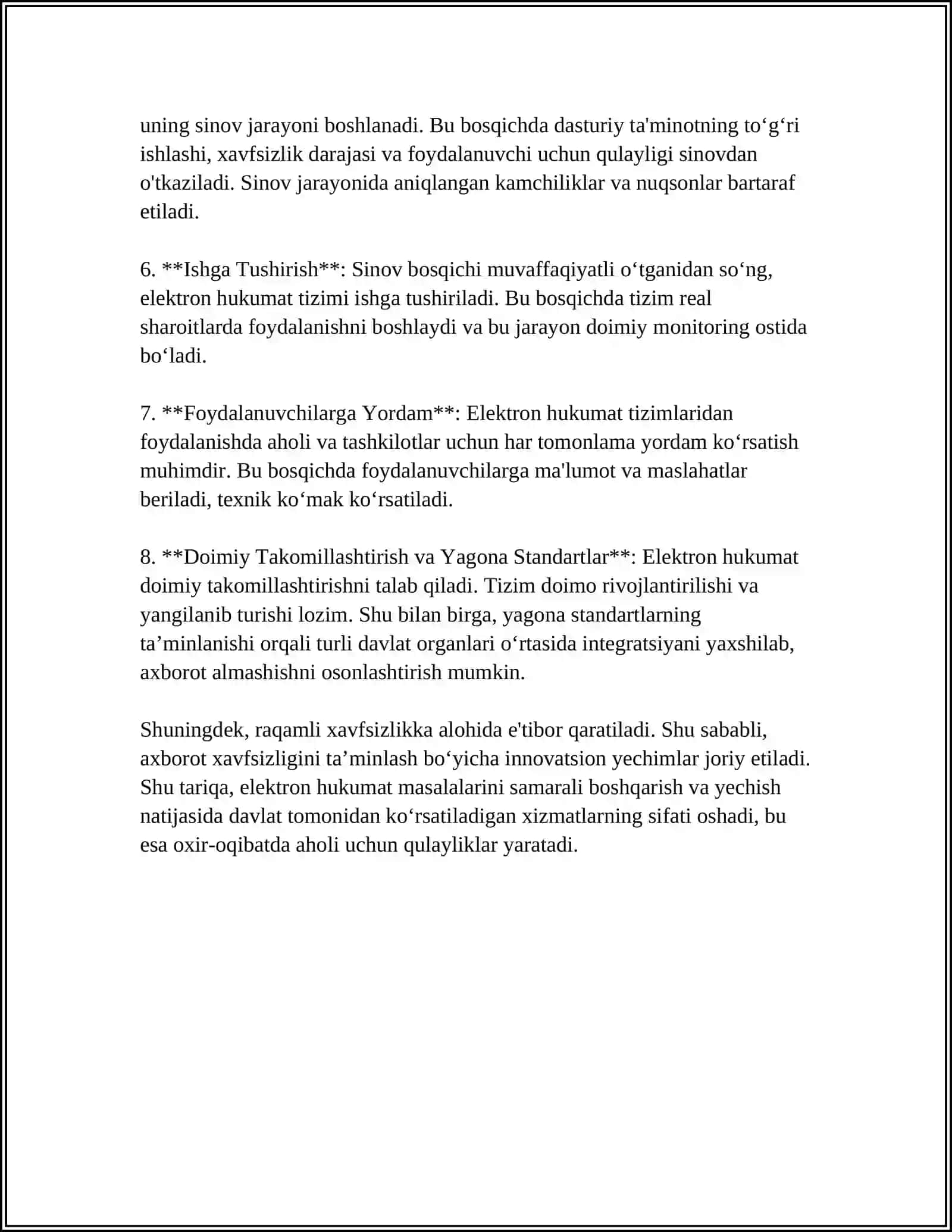 EHMDA MASALALAR YECHISH BOSQICHLARI. ALGORITMLAR. ALGORITMLARNI IFODALASH USULLARI.KLINIK MASALALARNI YECHISHDA FIZIOLOG JARAYONNI MODELLASHTIRISH ALGORITMLAR 4