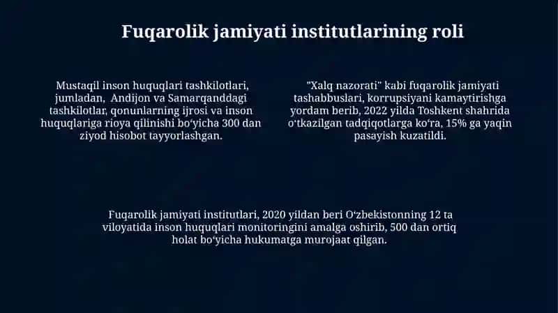Yangi O'zbekistonda inson haq-huquqlari va erkinliklari kafolatining yaratilishi 4