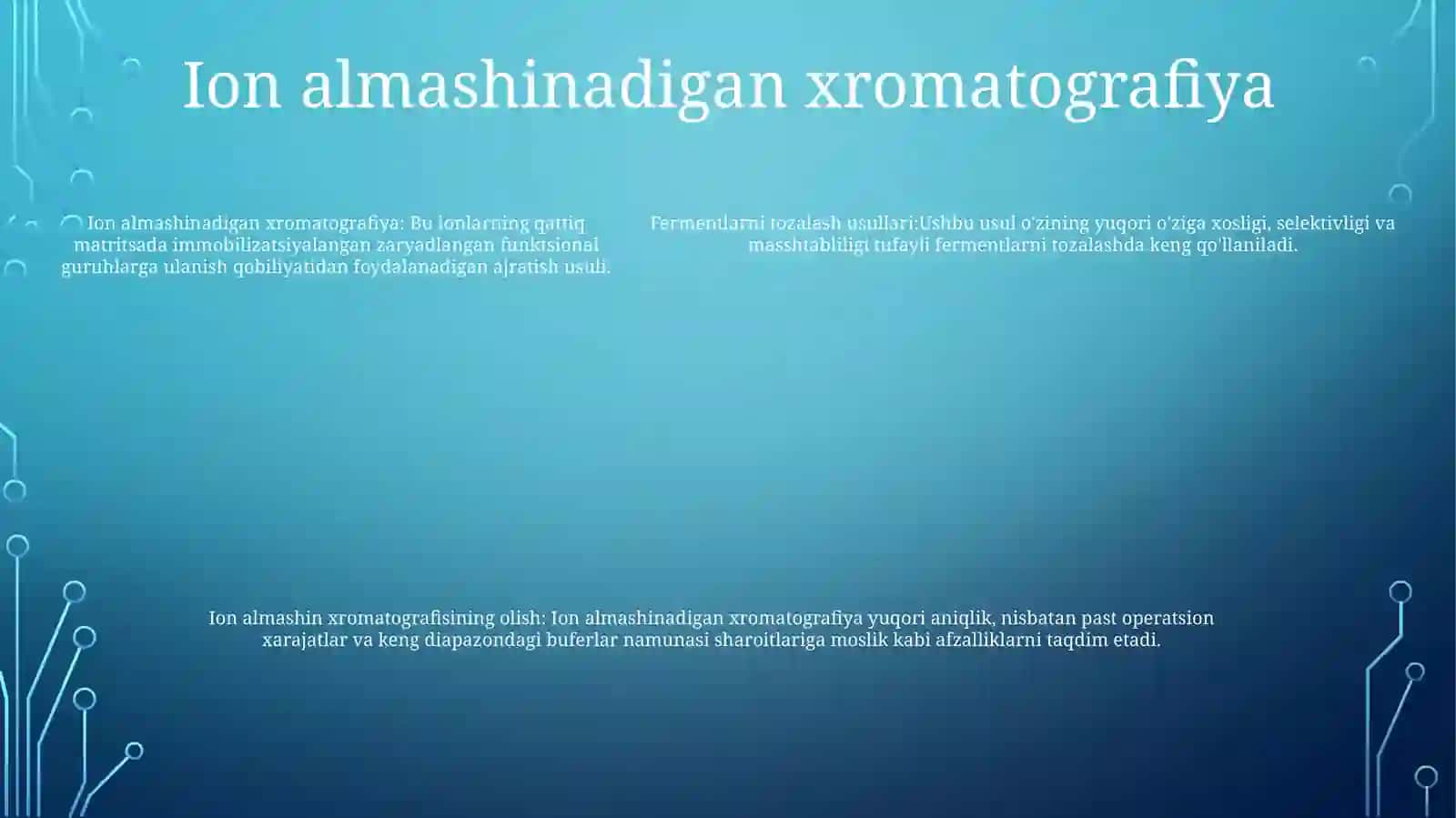 Xromatografik Usullar BilanFermentlarniTozalash 4