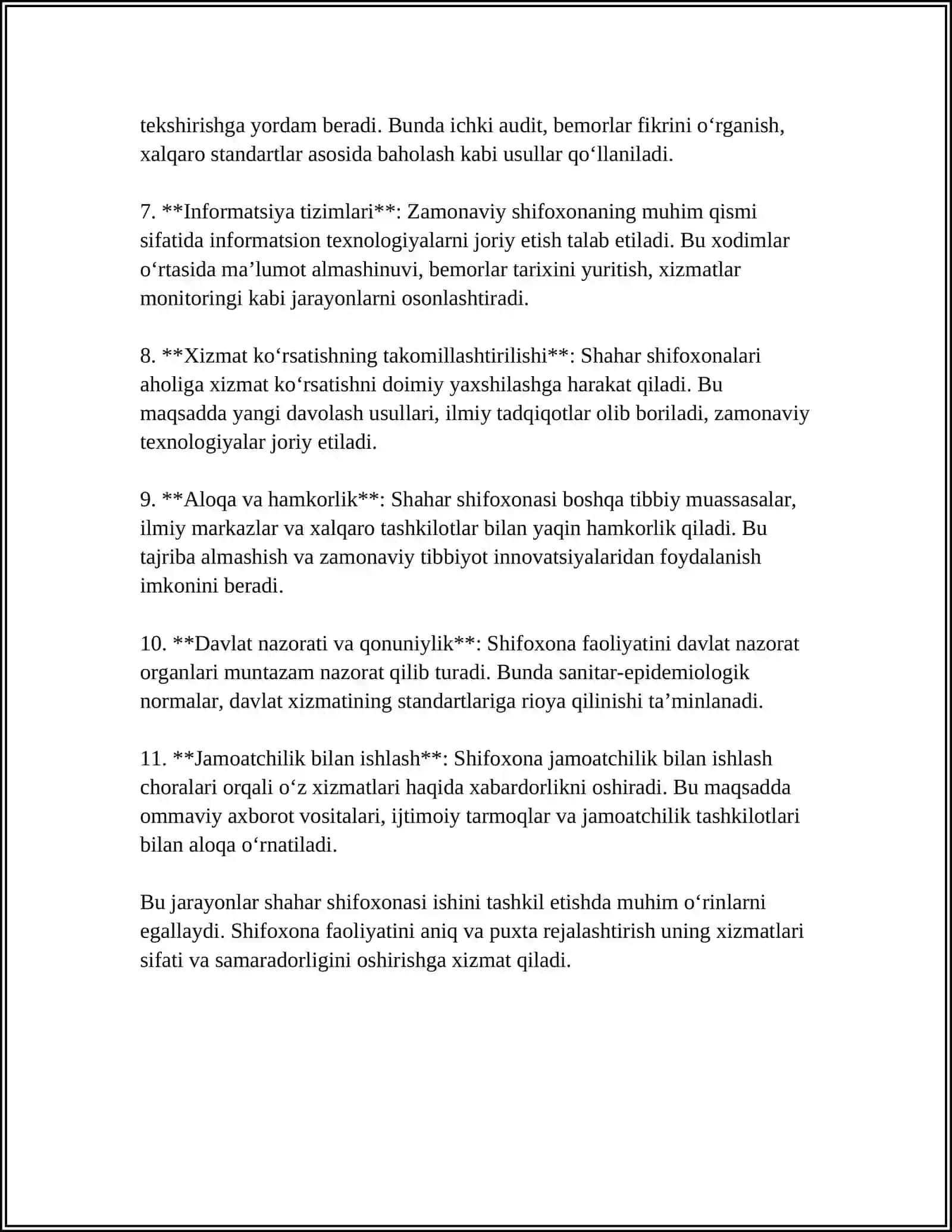 SHAXAR SHIFOXONASI ISHINI TASHKIL QILISH 4