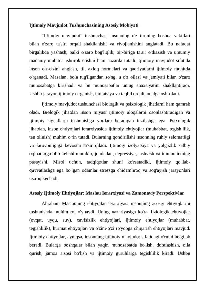 Odam ijtimoiy mavjudot ekanligi 4