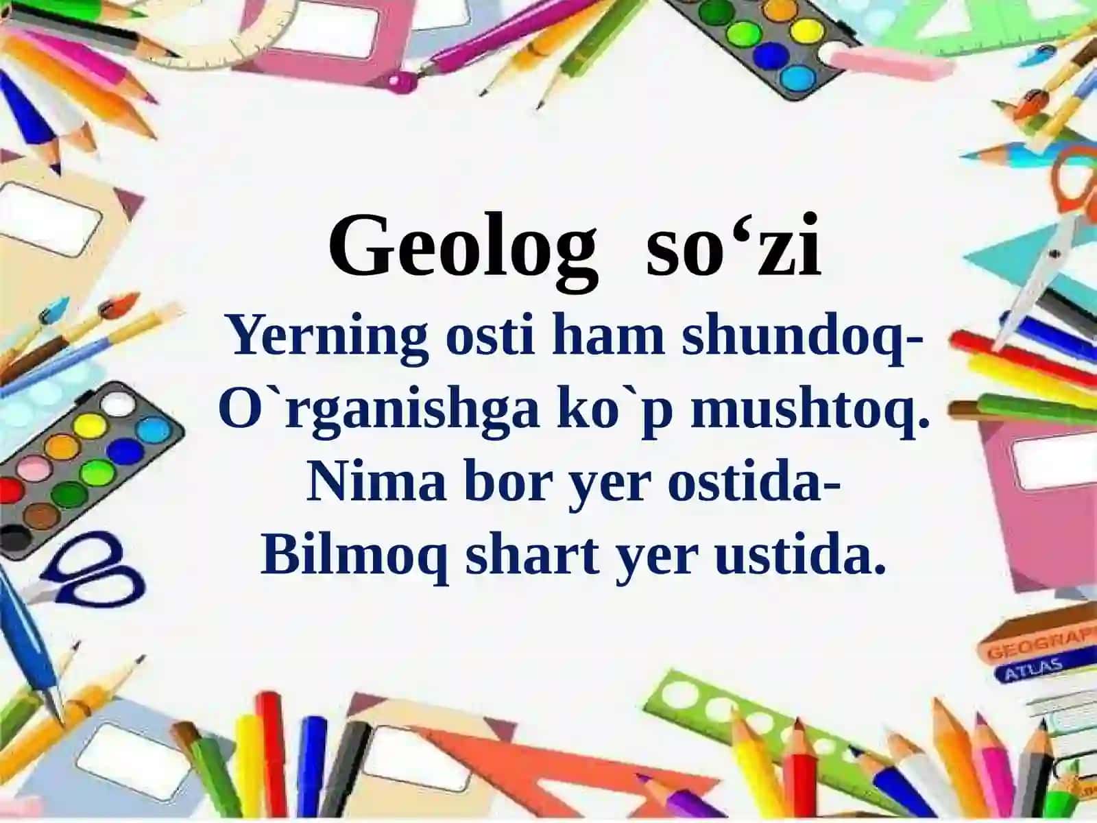 “Geolog so‘zi” she’ri 4