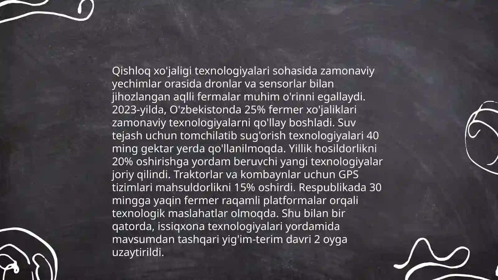 O'zbekistonda qishloq xo'jaligi va sanoat sohasidagi o'zgarishlar 4