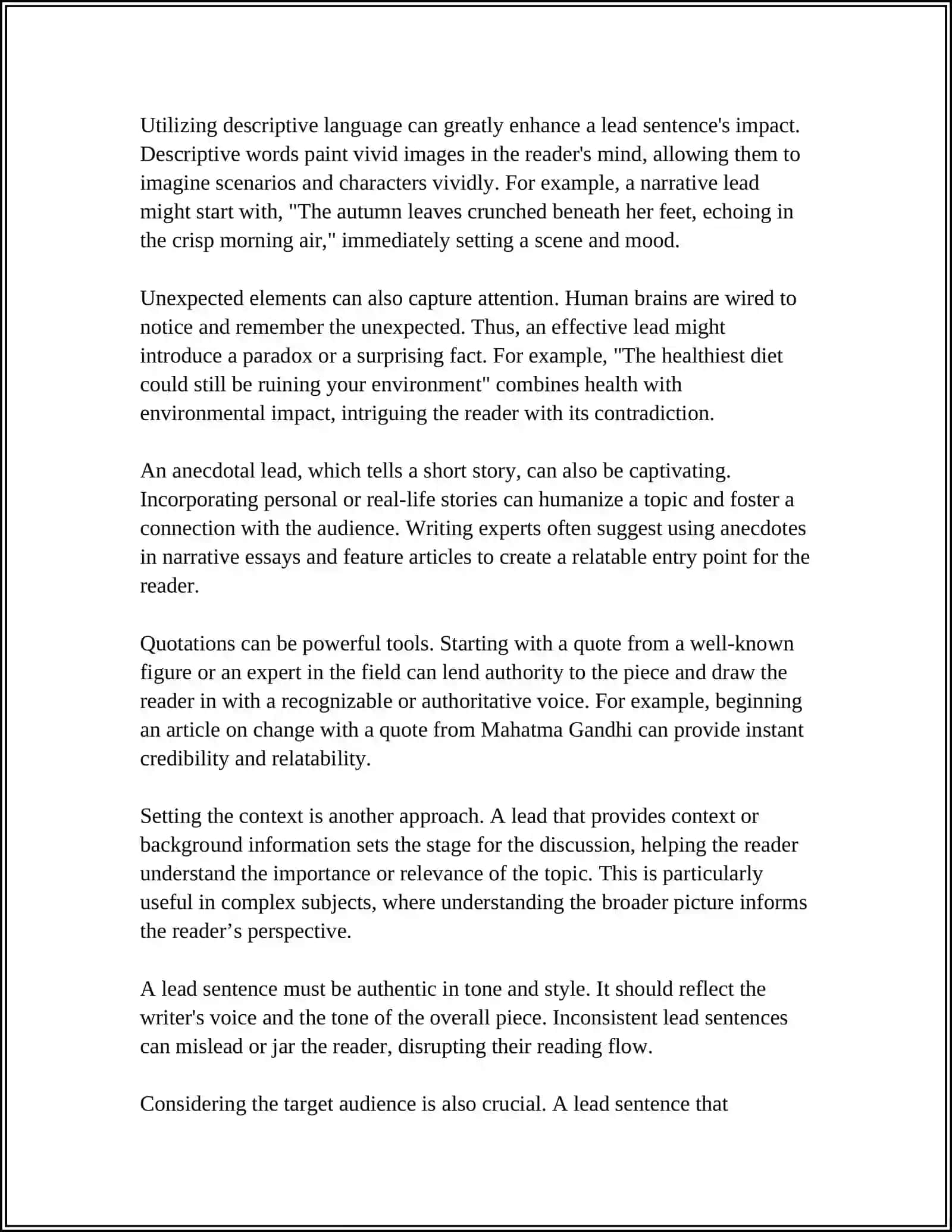 WRITING AN INTRODUCTORY PARAGRAPH TO THE GIVEN TOPICS 4