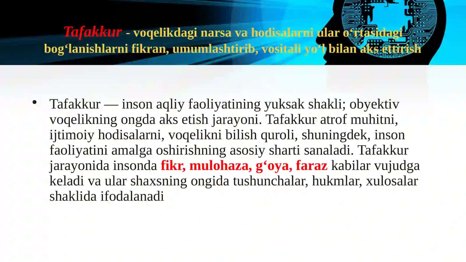 TILVA TAFAKKUR, LISON VA NUTQ MUNOSABATI 4