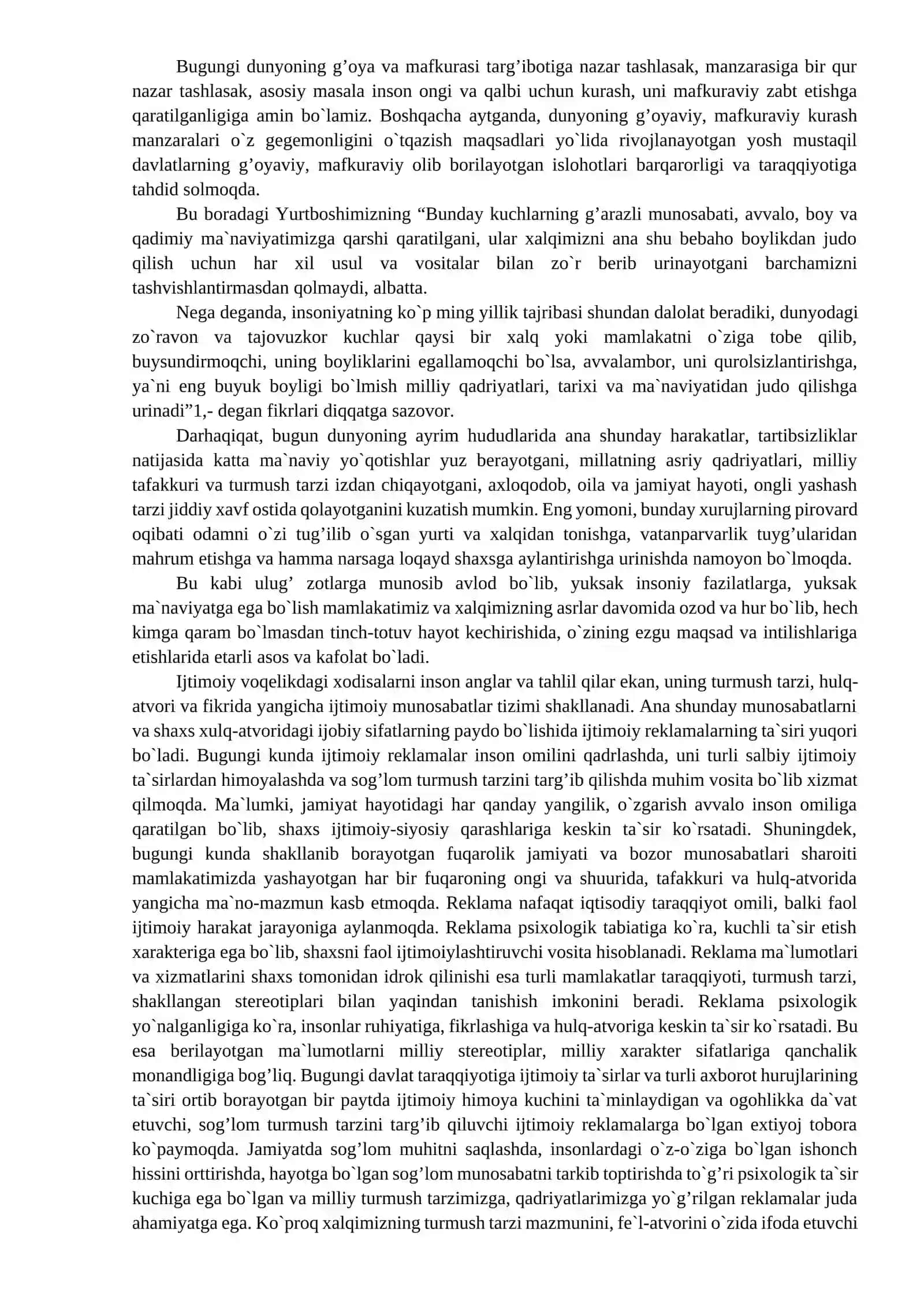 Tovarni hayotiy davrida reklamaning o`rni va ahamiyati 4