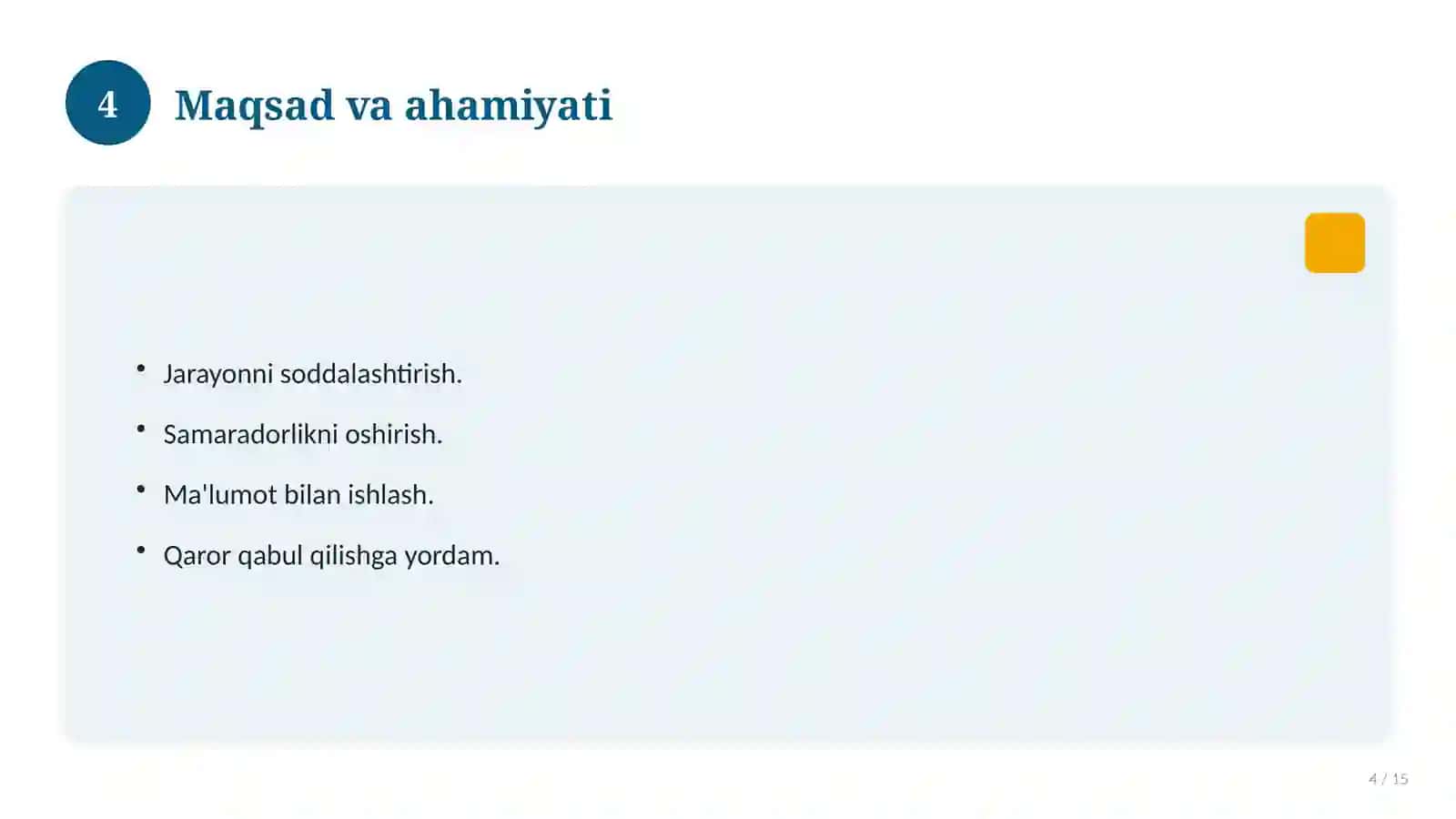 Maple tizimida statistik tahlil masalalarini yechish 4