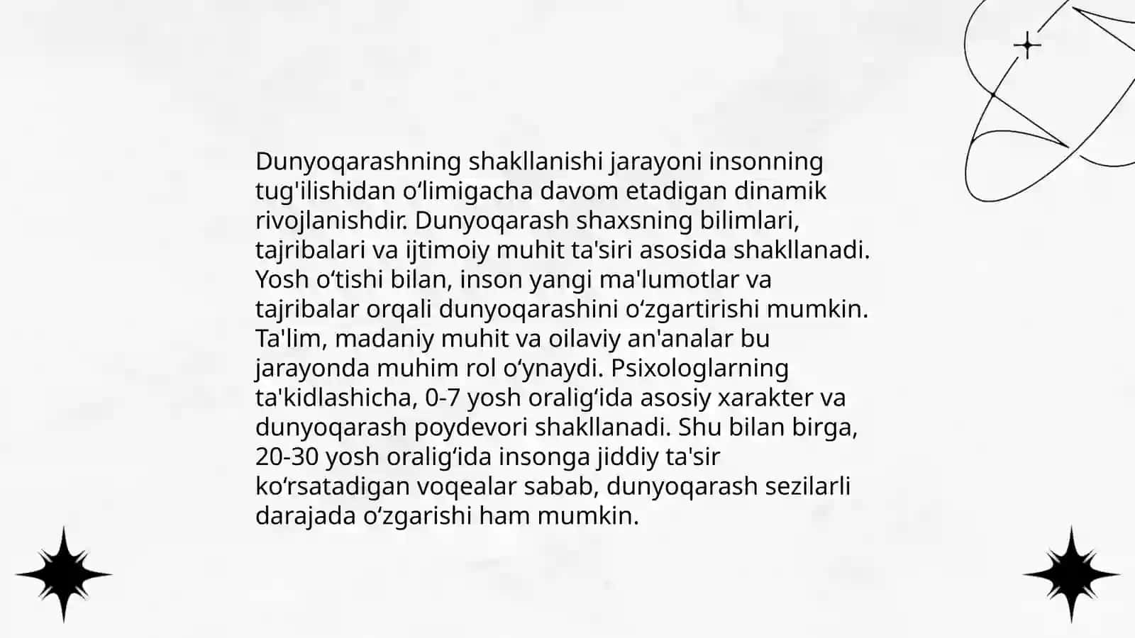 Dunyoqarashning mohiyati, tuzulishi va asosiy funksiyalari 4