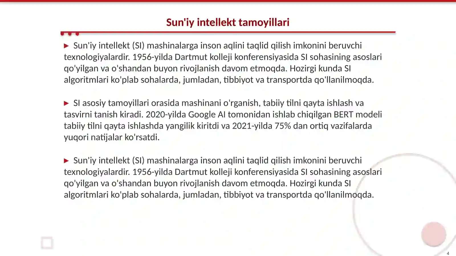 Kengaytirilgan va virtual borliqda SI integratsiyasi 4