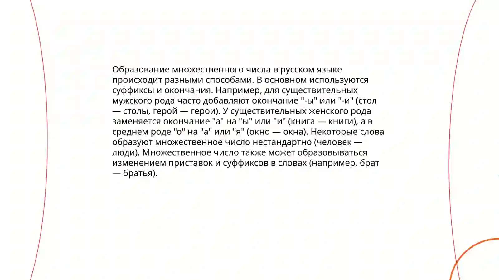 Грамматика. Число имён существительных 4