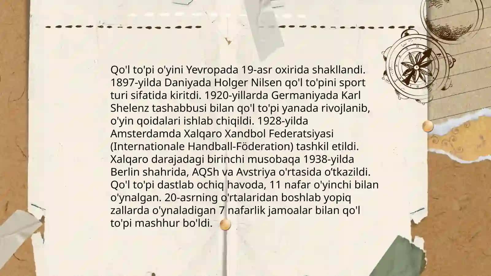 Qo'l to'pi o'yinining kelib chiqishi va rivojlanish tarixi 4