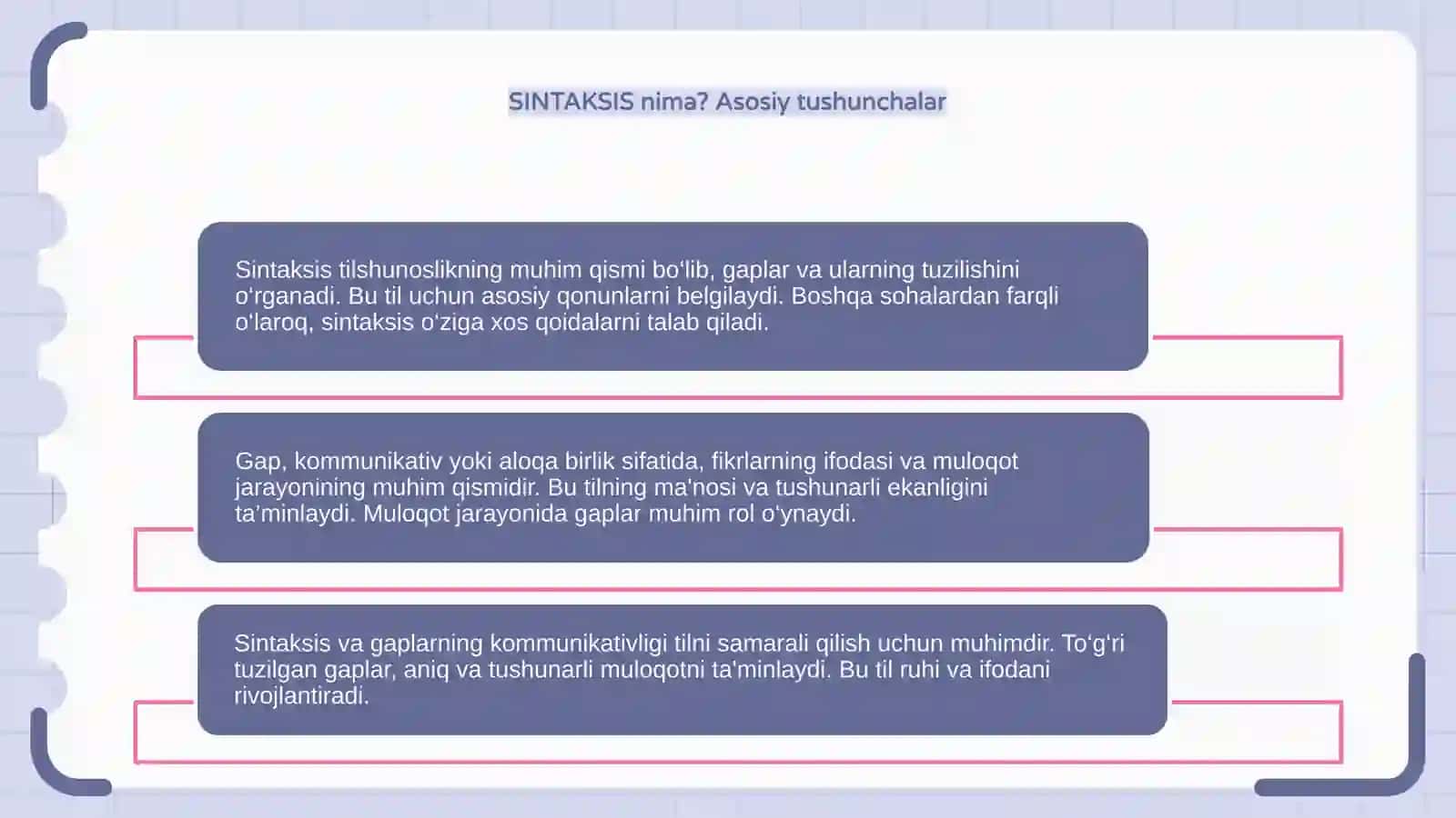 SINTAKSIS. GAP-KOMMUNIKATIV (ALOQA) BIRLIK SIFATIDA 4