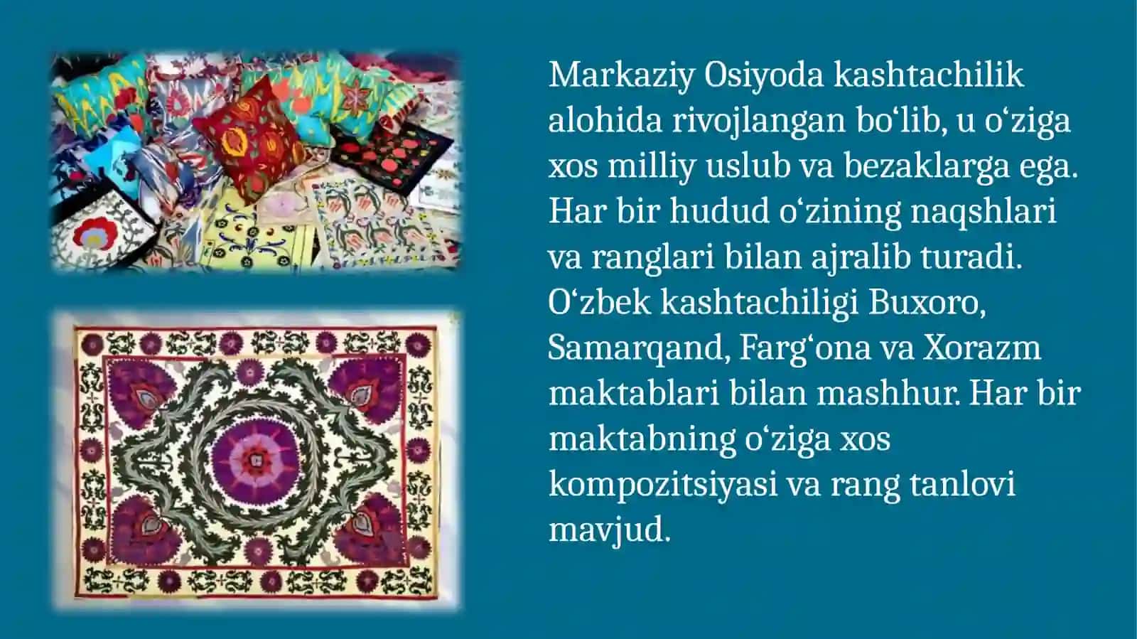 Kashtachilìk tarixi va tayyorlash texnologiyasi 4