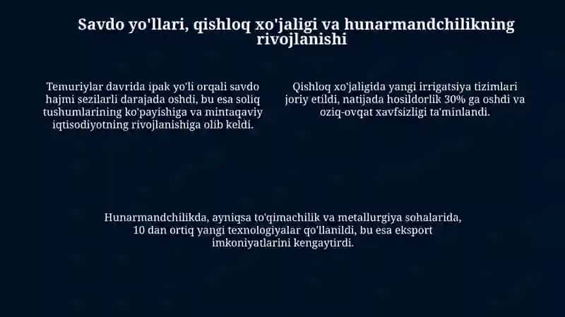 Temuriylar Davri Iqtisodiy Siyosati 4