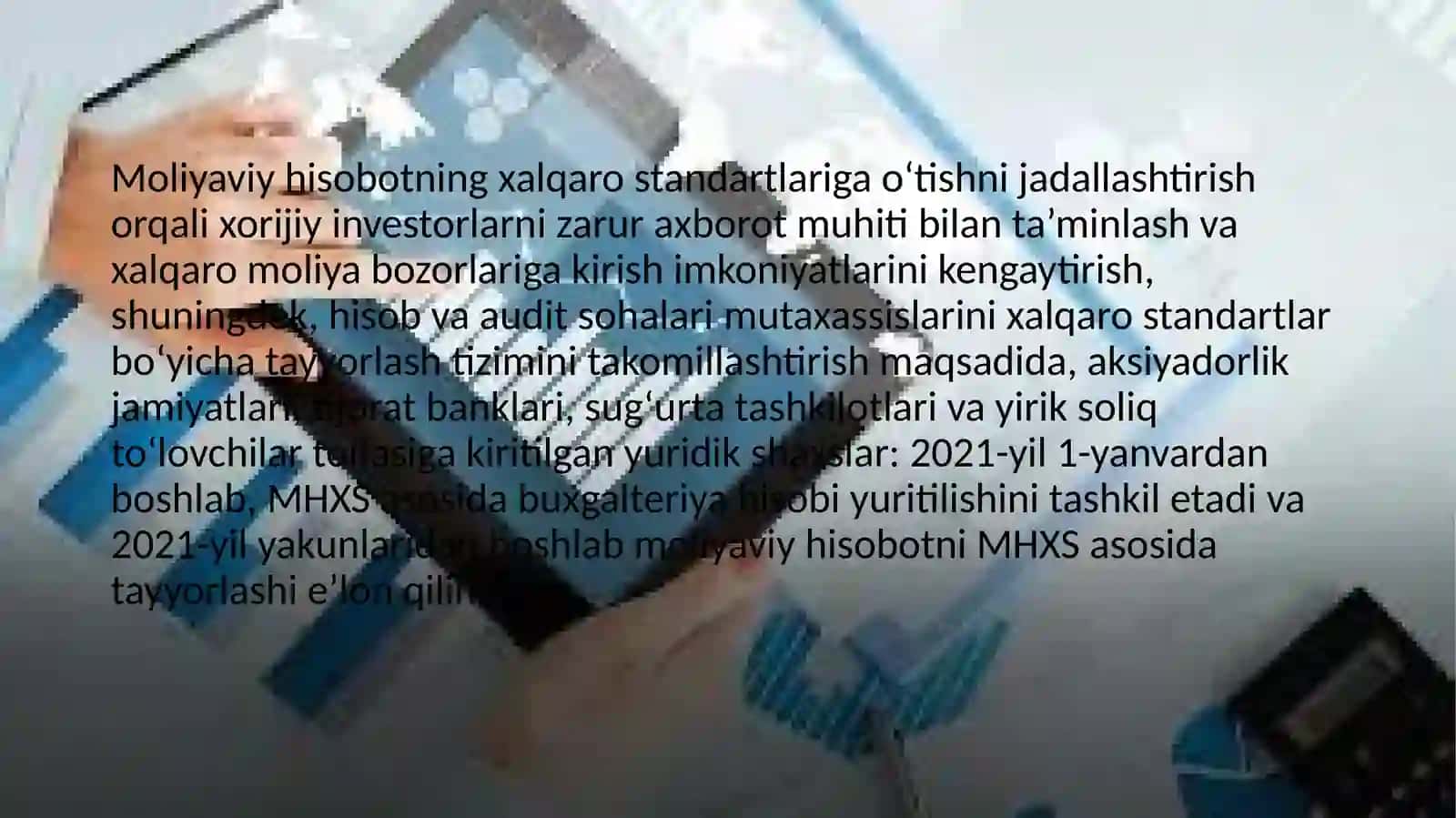 Moliyaviy hisobotni tayyorlash va taqdim etish uchun konseptual asos 4