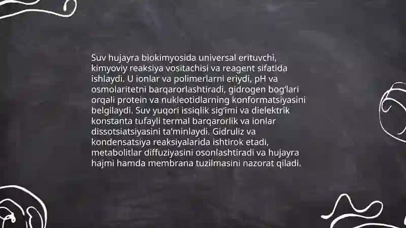 Hujayraning biokimyoviy tashkil topishi: asosiy elementlar va biomalekulalar 4