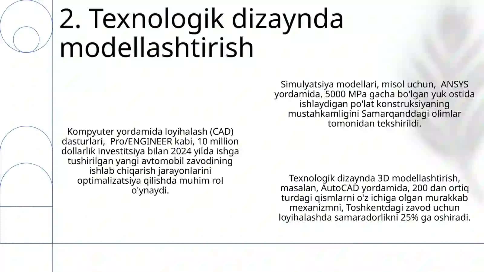 Modellashtirish jarayonini boshqarish 4