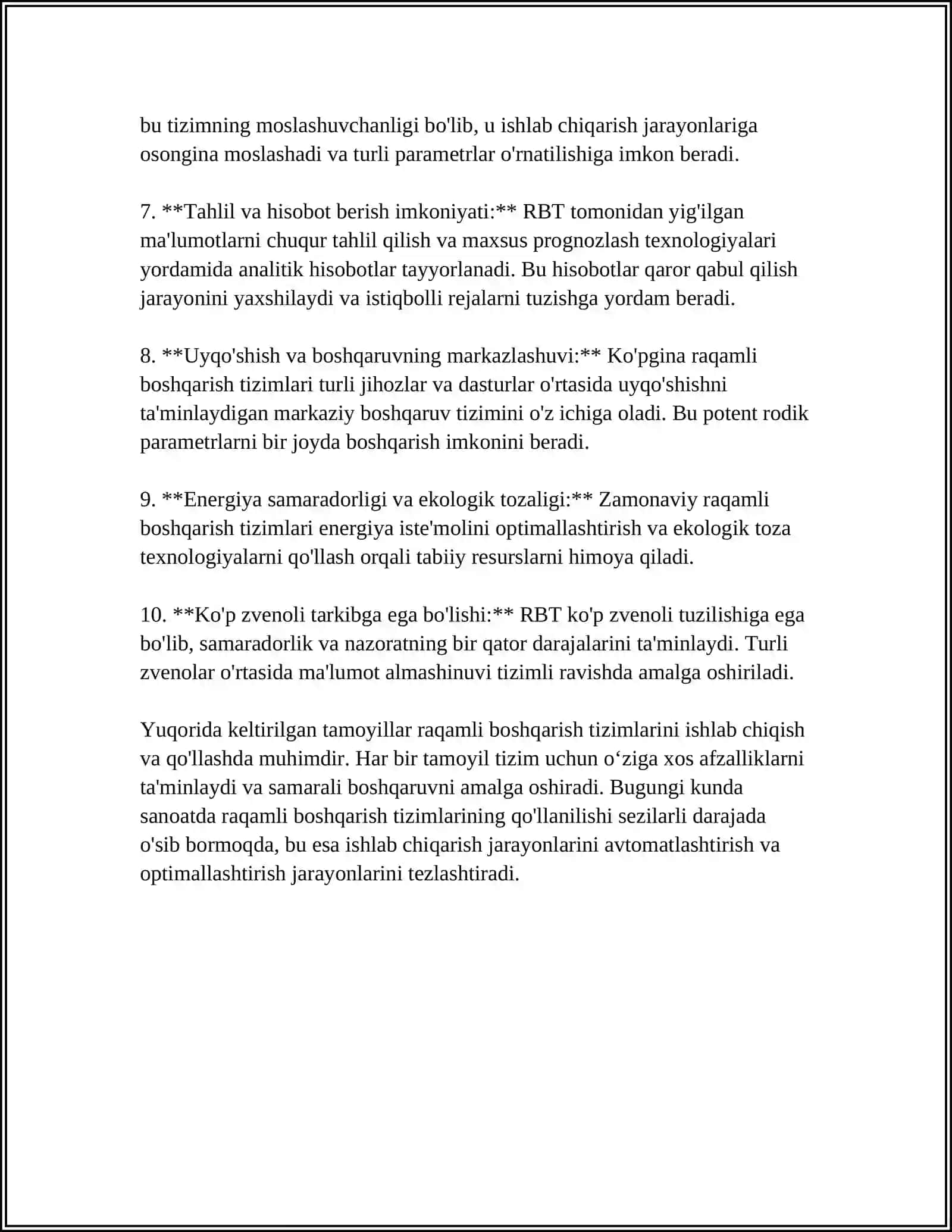 RAQAMLI BOSHQARISH TIZIMLARINING OʻZIGA XOS JIHATLARI 4
