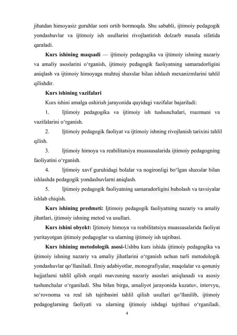Ijtimoiy pedagogika va ijtimoiy ish 4