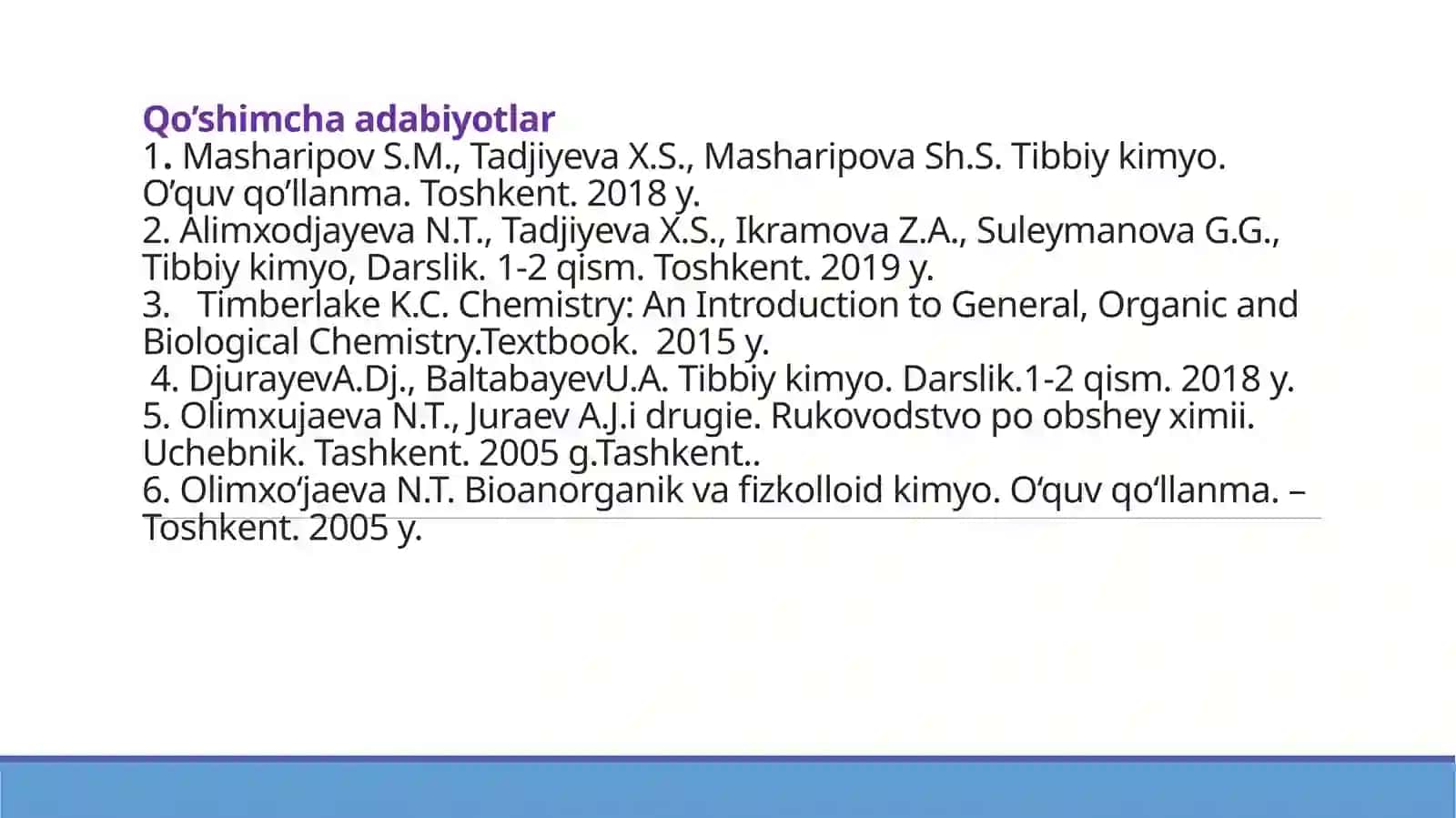 Tibbiy kimyoga kirish. Kimyo va atrof muhit. Biogenelementlar. Eritmalar. Moddalar eruvchanligi 4