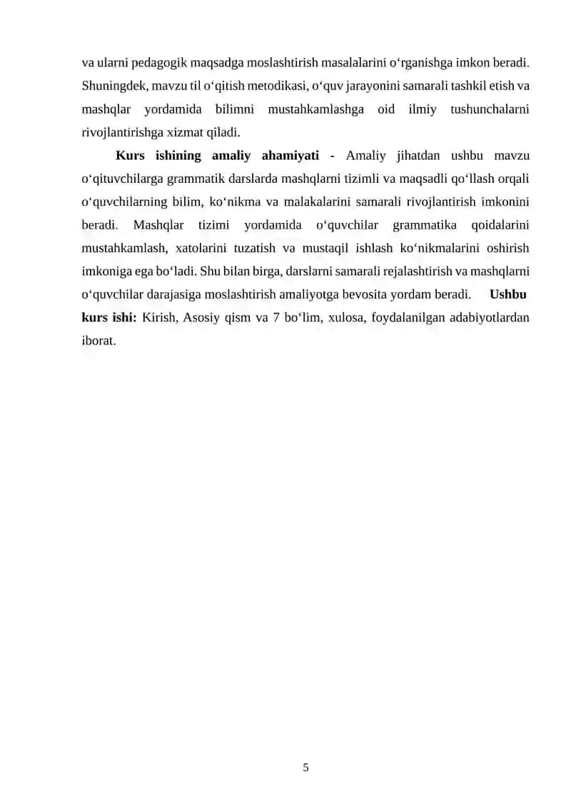 Grammatika darslarida mashqlar tizimini tuzish 4
