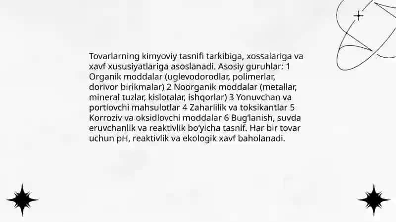 Tavarlar kimyosi 4