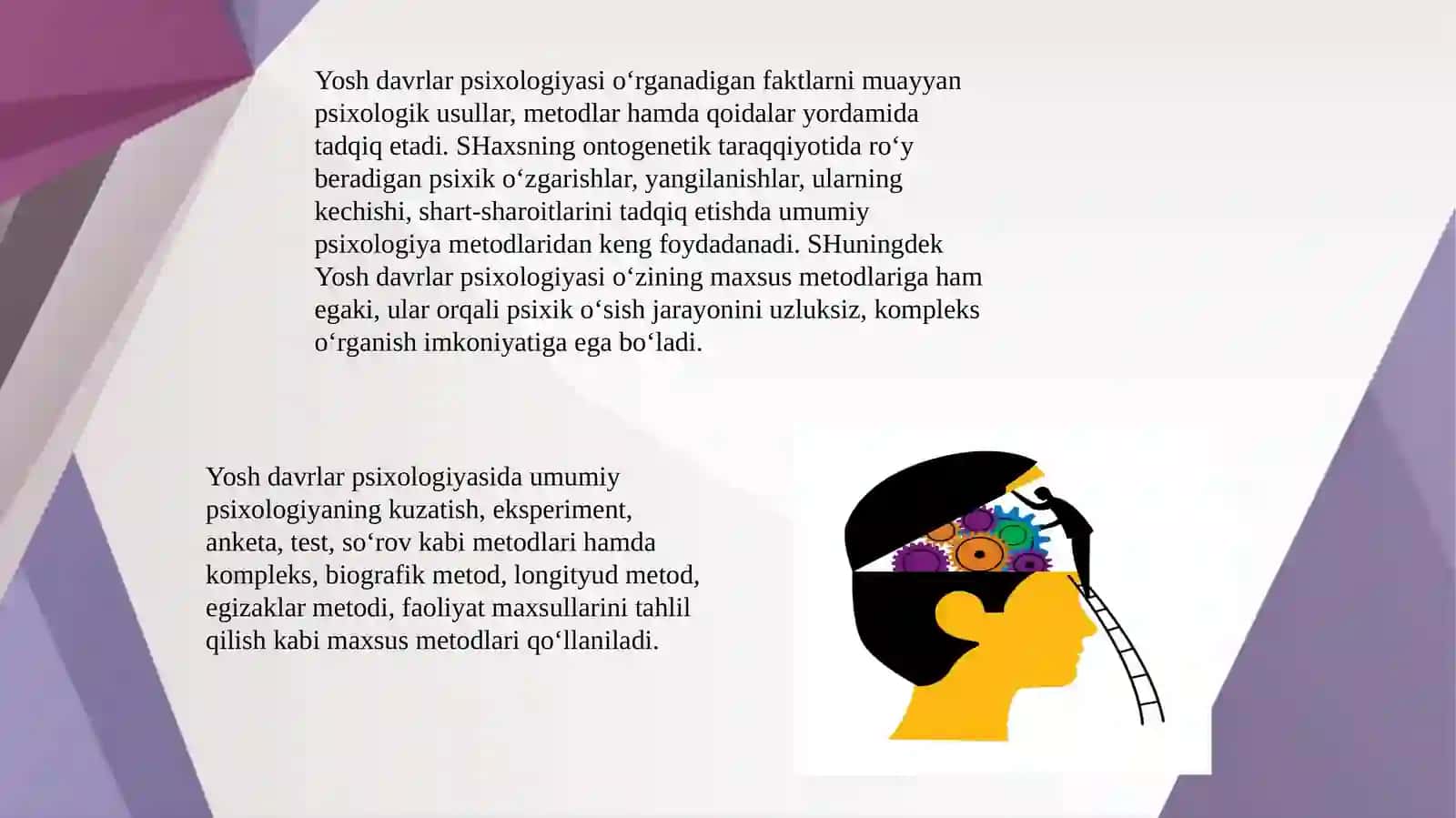 Yosh davrlar psixologiyasi 4