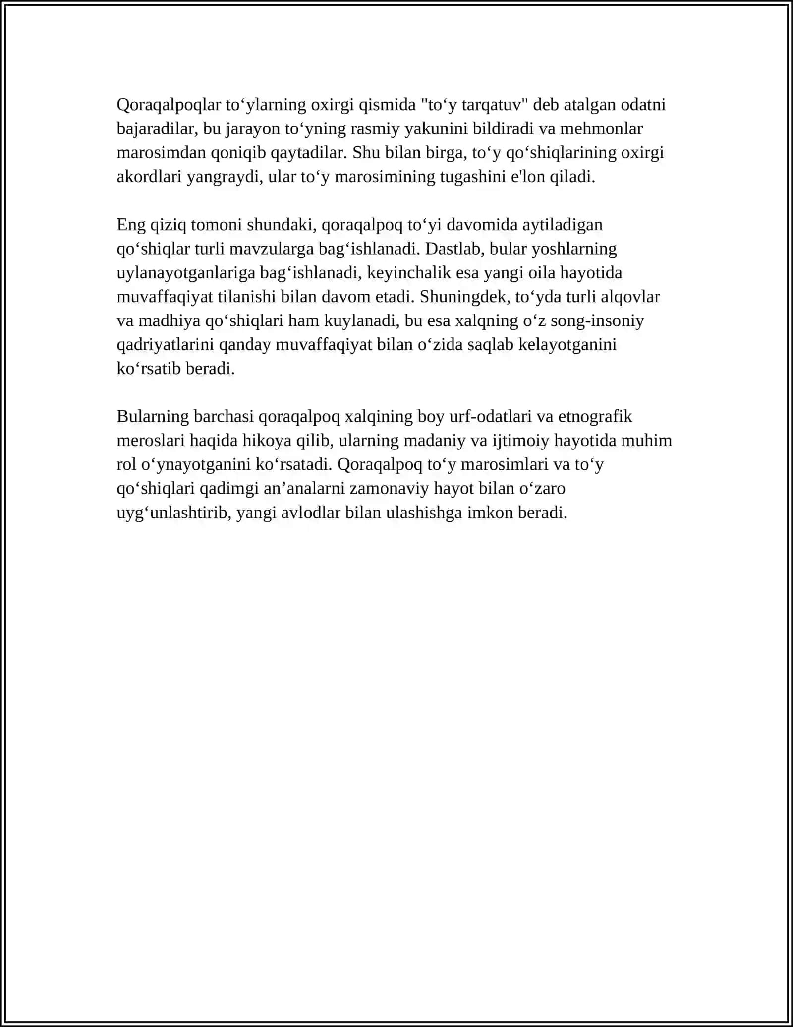 Qoraqalpoq Xalqining Urf-Odatlariga Bog‘liq Folklar va Etnografik Meroslar 4