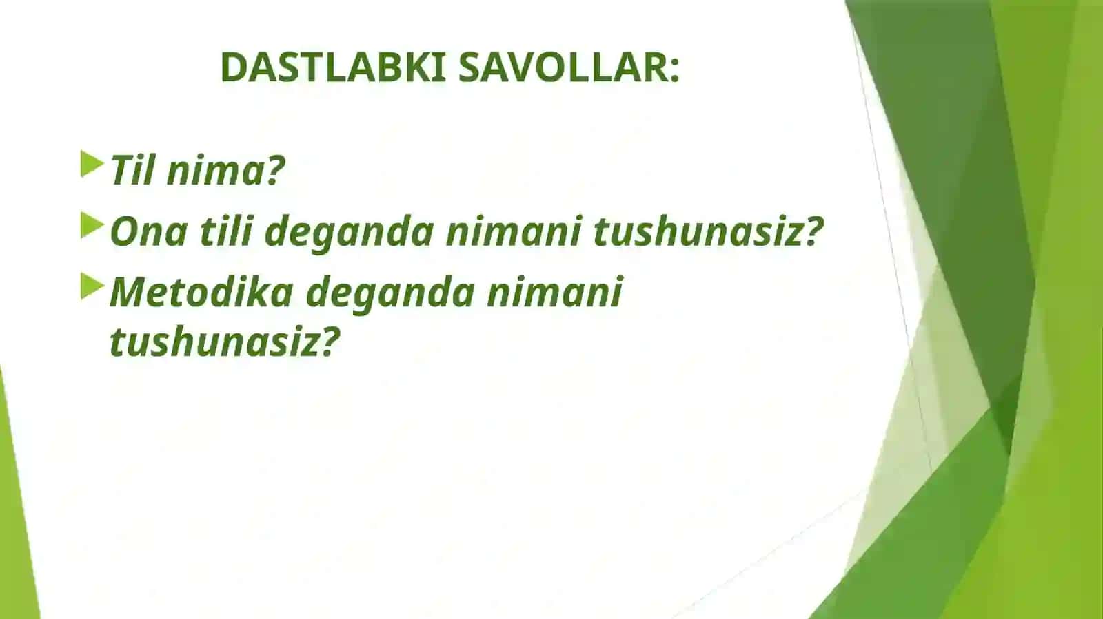 ONA TILI OʻQITISH METODIKASI FANIDAN 4