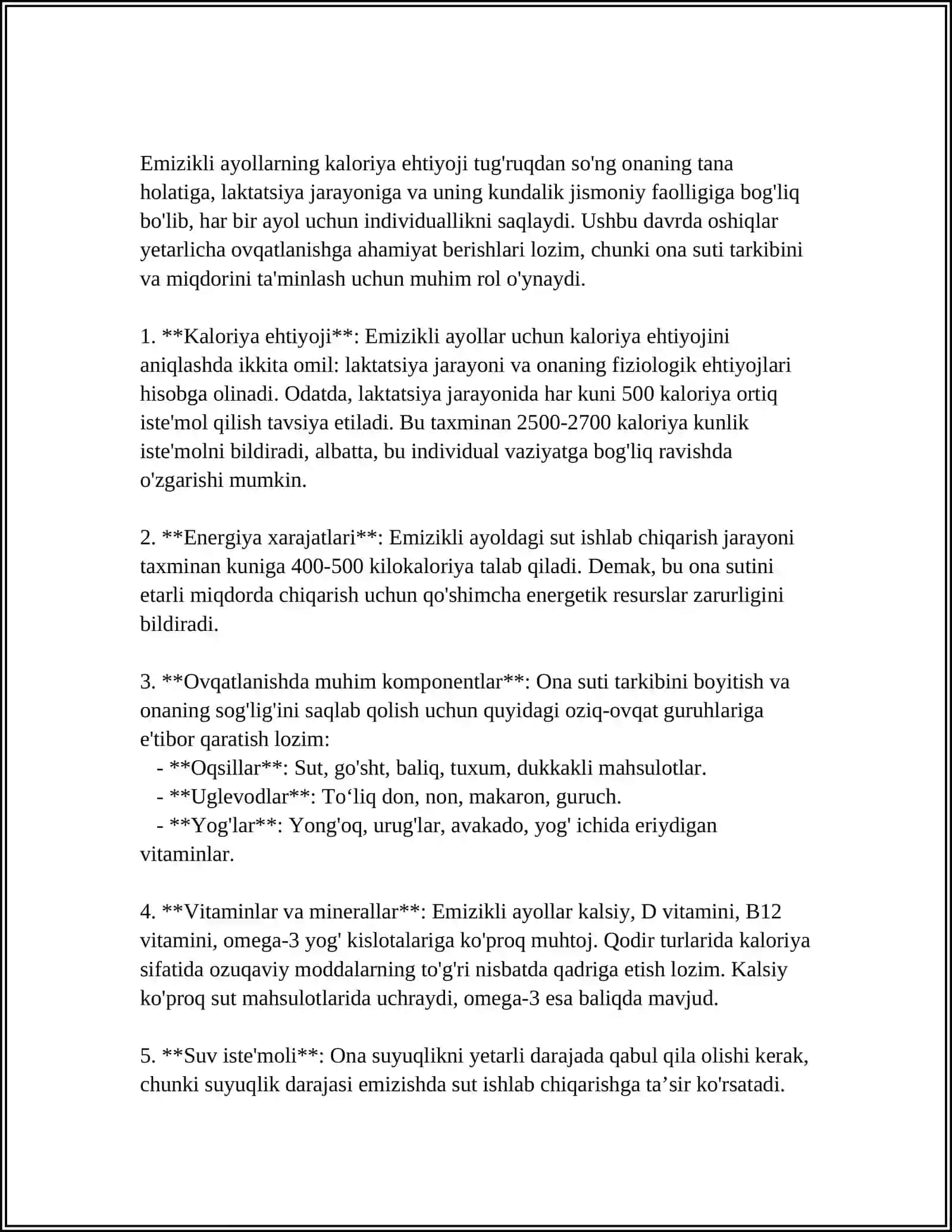 HOMILADOR VA EMIZIKLI AYOLLAR OVQATLANISHI 4