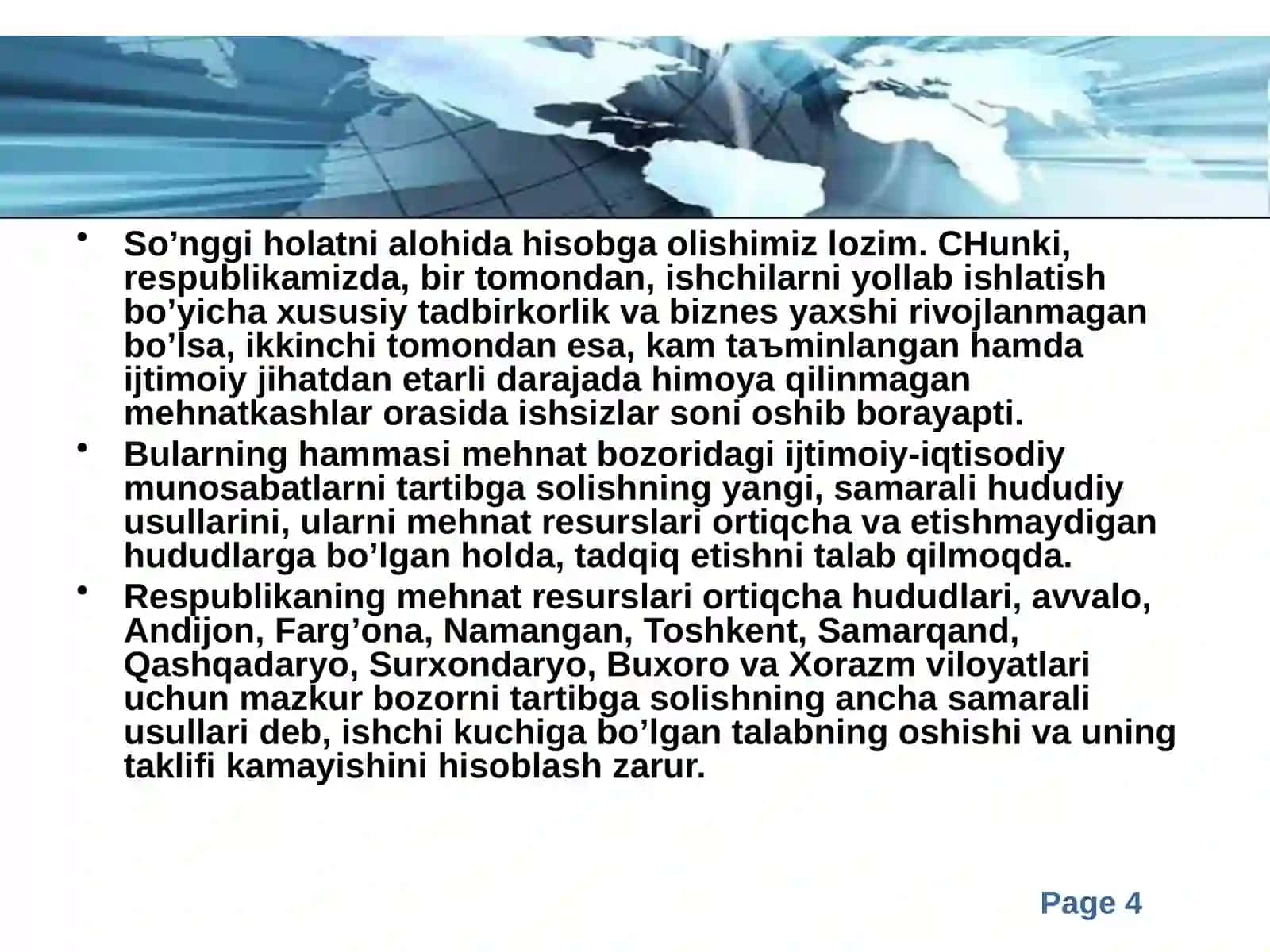 Xalqaro mehnat taqsimoti toʻgʻrisida gʻoyalar 4