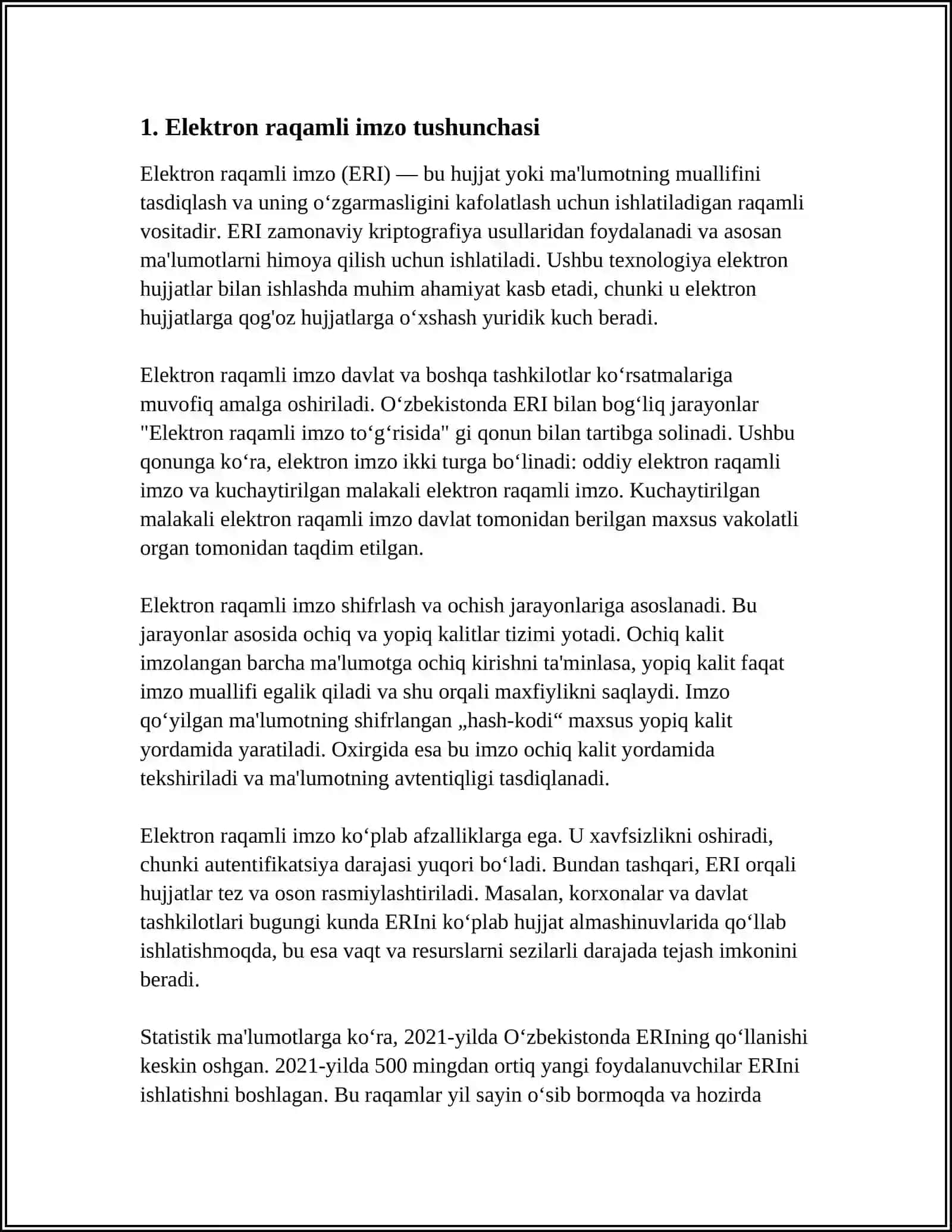XORIJIY DAVLATLARNING ELEKTRON RAQAMLI IMZO ALGORITMLARI TAHLILI 4