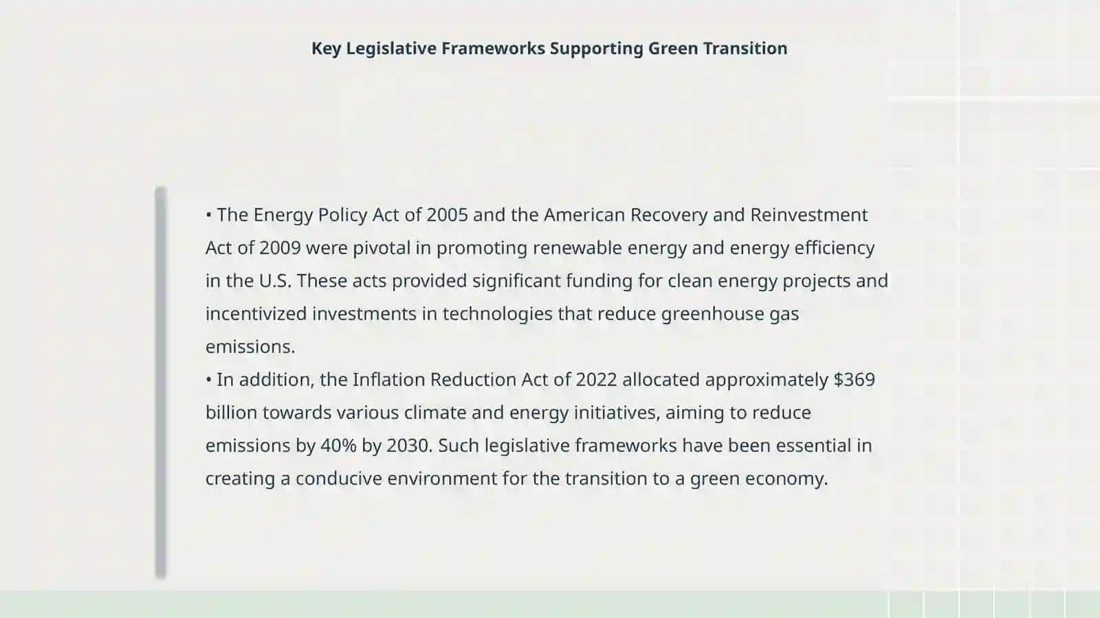 The US experience of the transition to the "green economy" 4