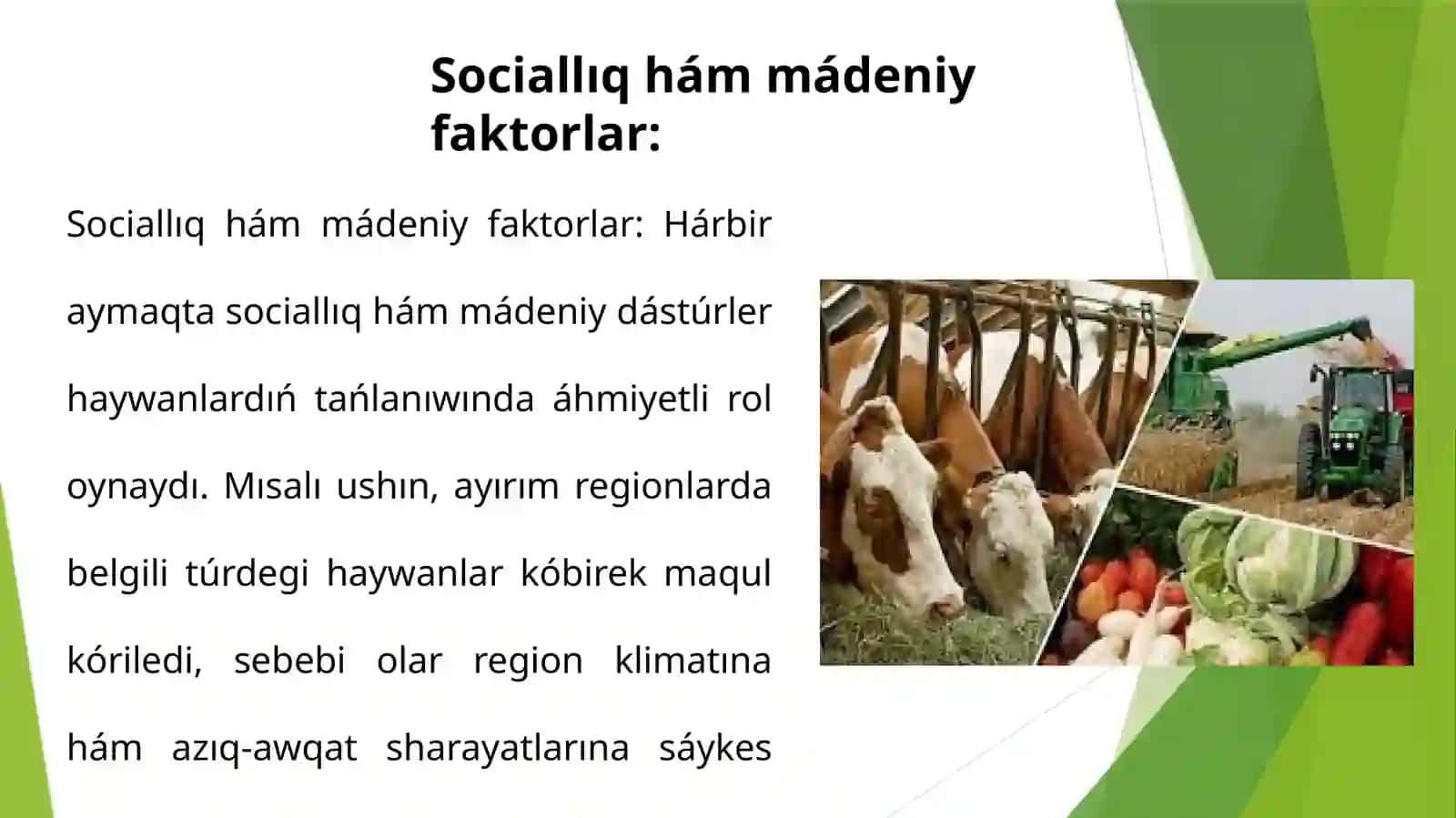 Awılxojalıǵı haywanlarınıń kelipshıǵıwına qarap bahalaw 4