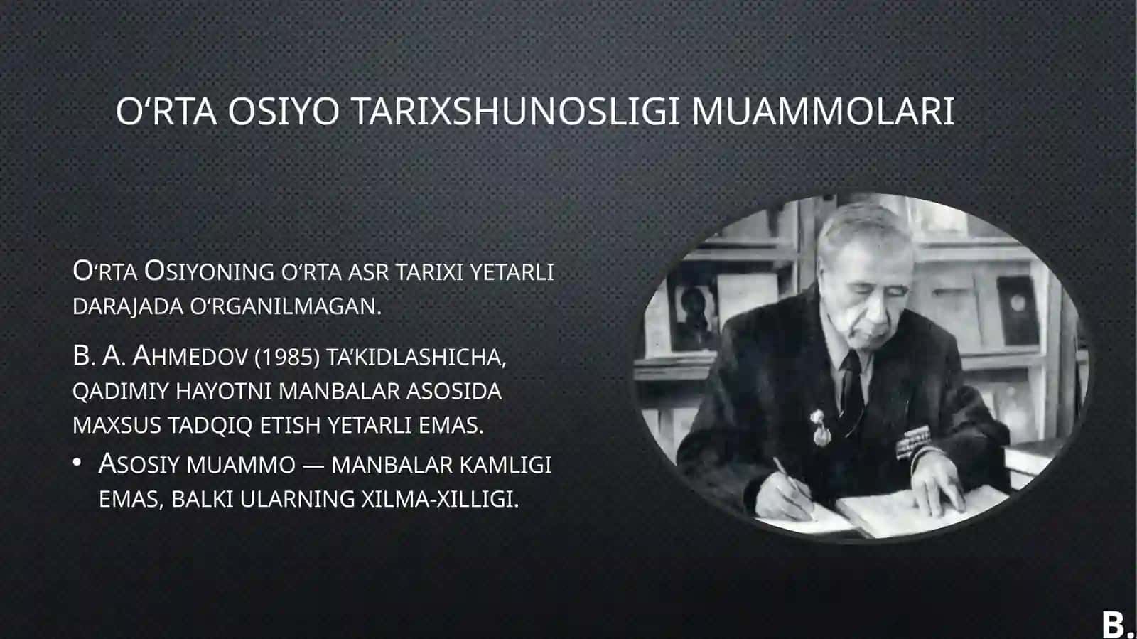 O`rta Osiyo tarixshunosligi 4