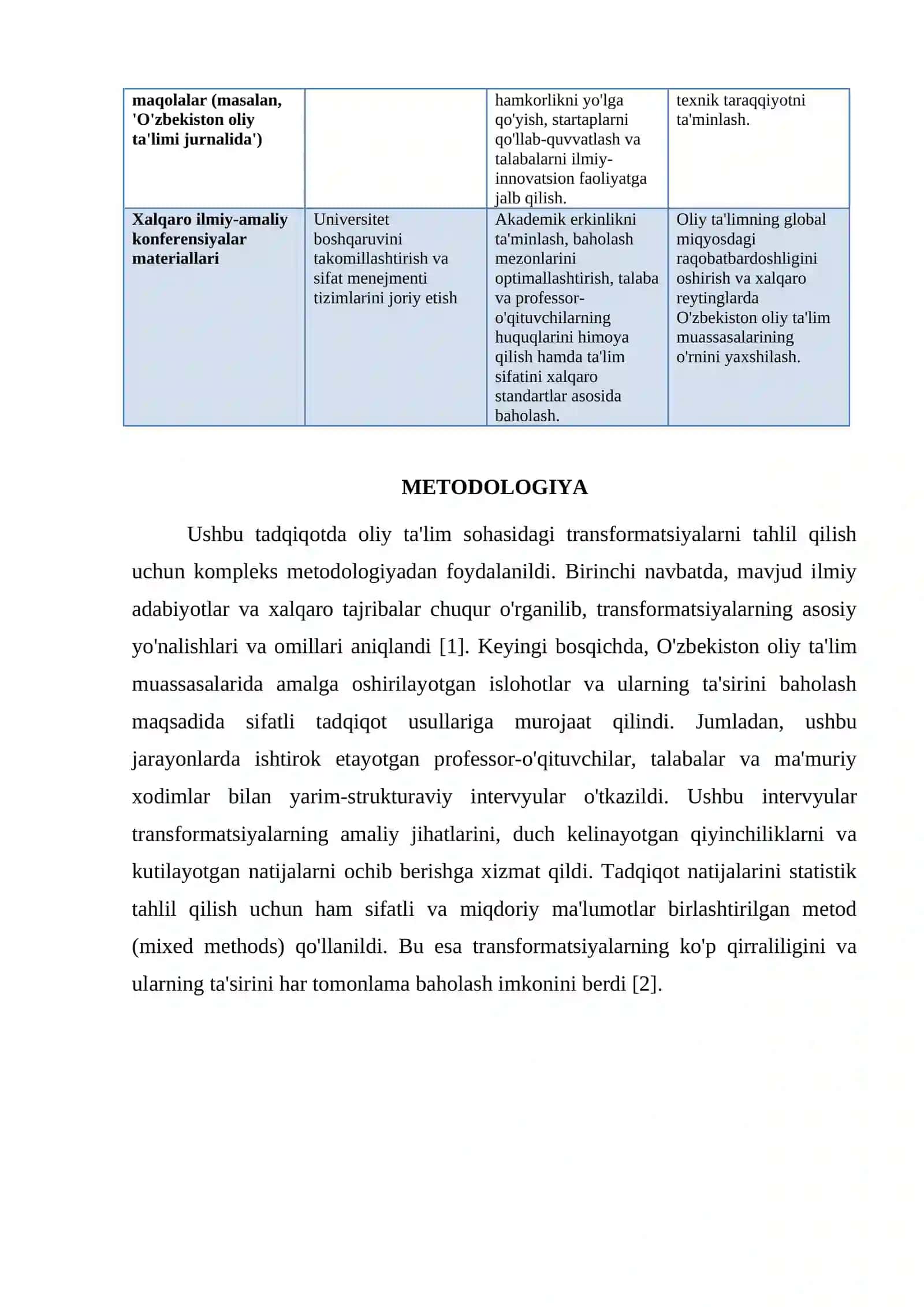 BUGUNGI KUNDA OLIY TA'LIMDA YUZ BERAYOTGAN TRANSFORMATSIYALAR VA ULARNING MOHIYATI 4