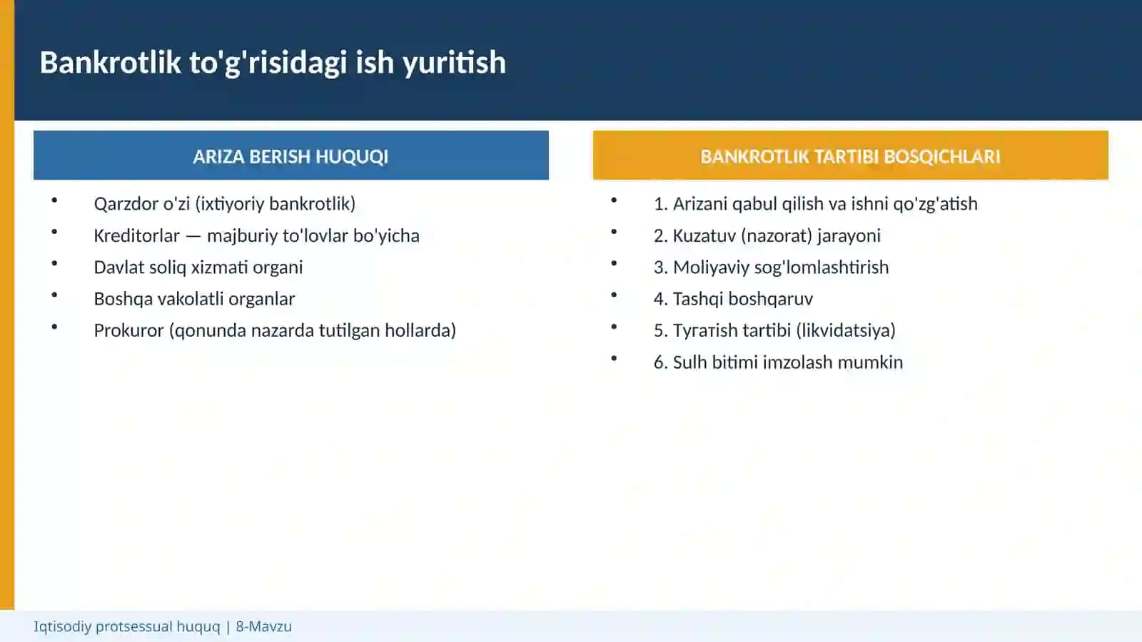 Alohida tartibda ish yuritish 4