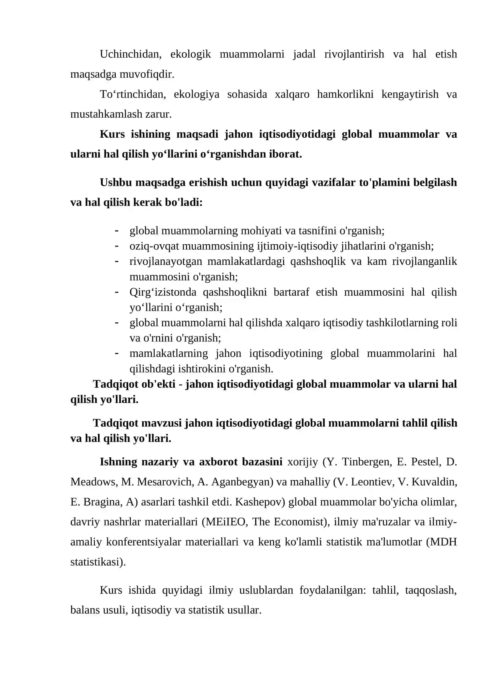 GLOBAL DEMOGRAFIK MUAMMOLAR KURS ISHI 4