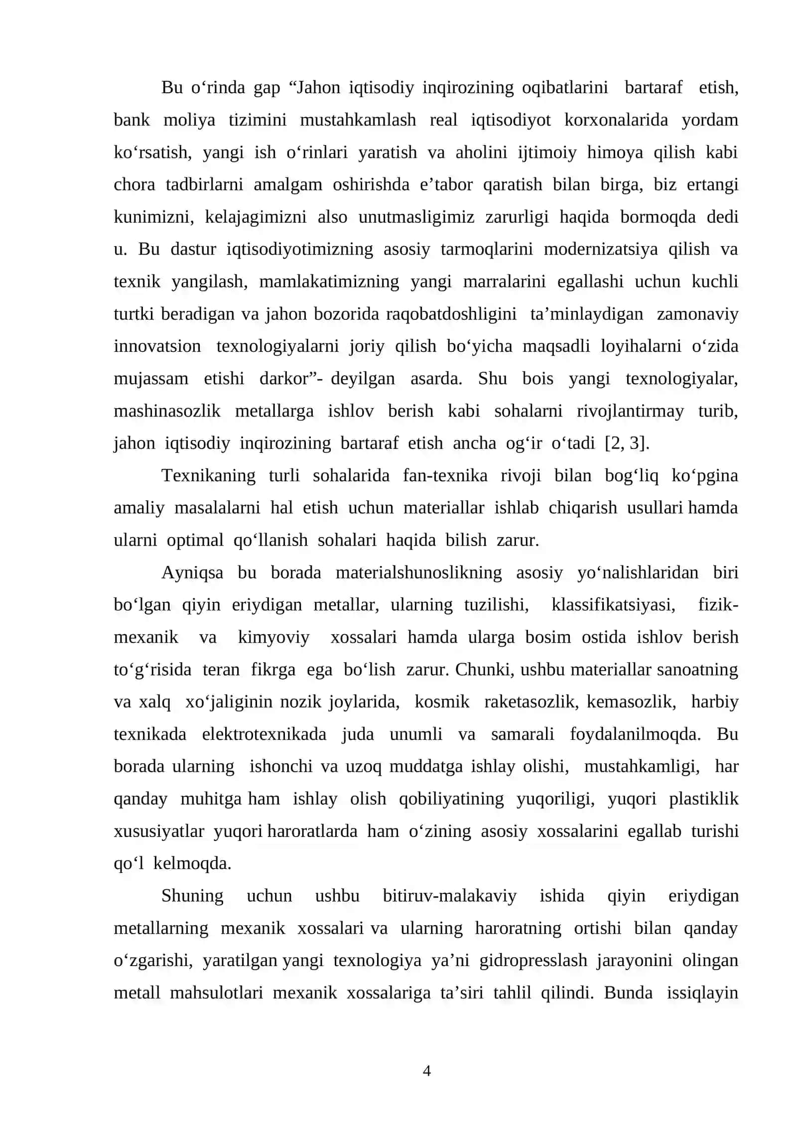 Qiyin eriydigan metallarni gidropresslash jarayonlarini takomillashtirish 4