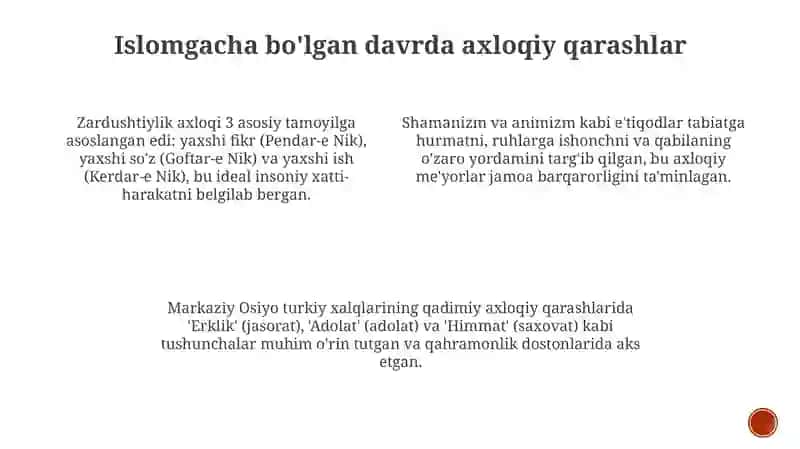 Ilk o'rta asrlarda Markaziy Osiyoda ma'naviy tarbiya masalalari 4