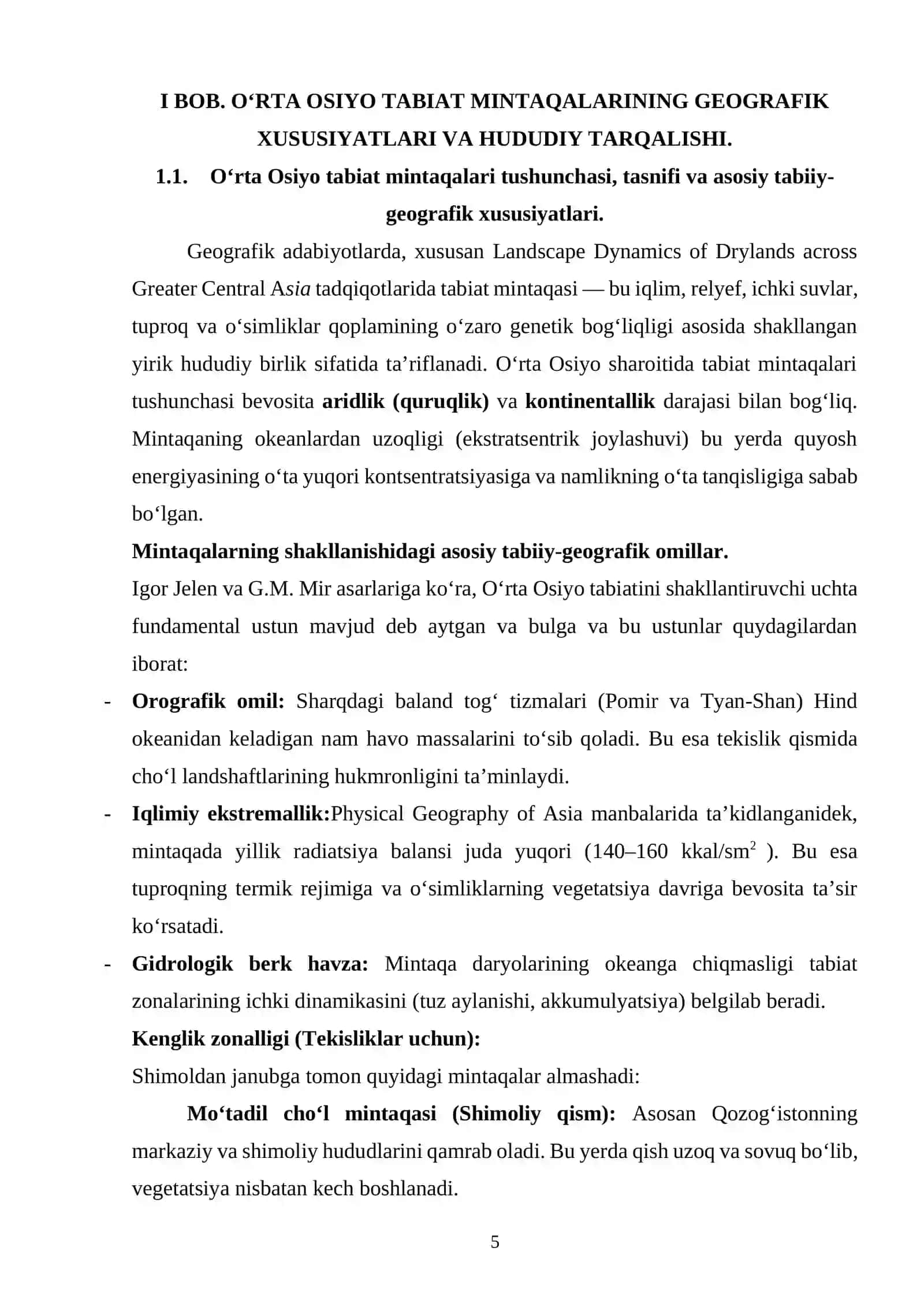 Oʻrta osiyoning tabiat mintaqalari va ularda tarqalgan tuproqlar tavsifi 4