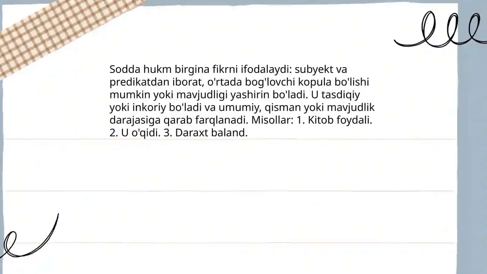 Hukum va Xulosa chiqarish sodda va murakkab 4