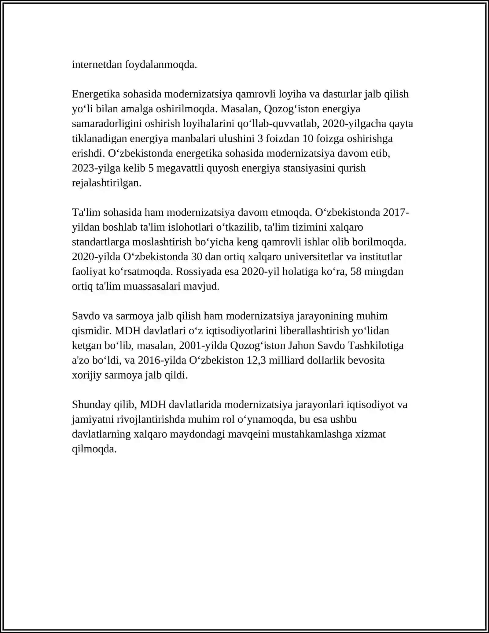 ÓZBEKISTONDI MDX DAGI ÓRNI 4